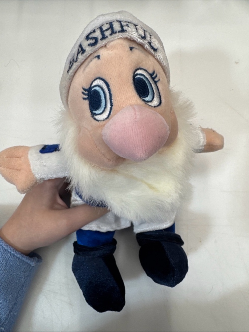 Disney's Seven Dwarfs, "Bashful" Blue & White 9" Beanie/Plush